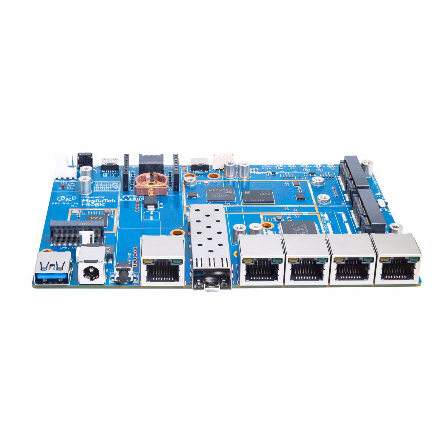Banana Pi BPI-R4 Lite ポート面