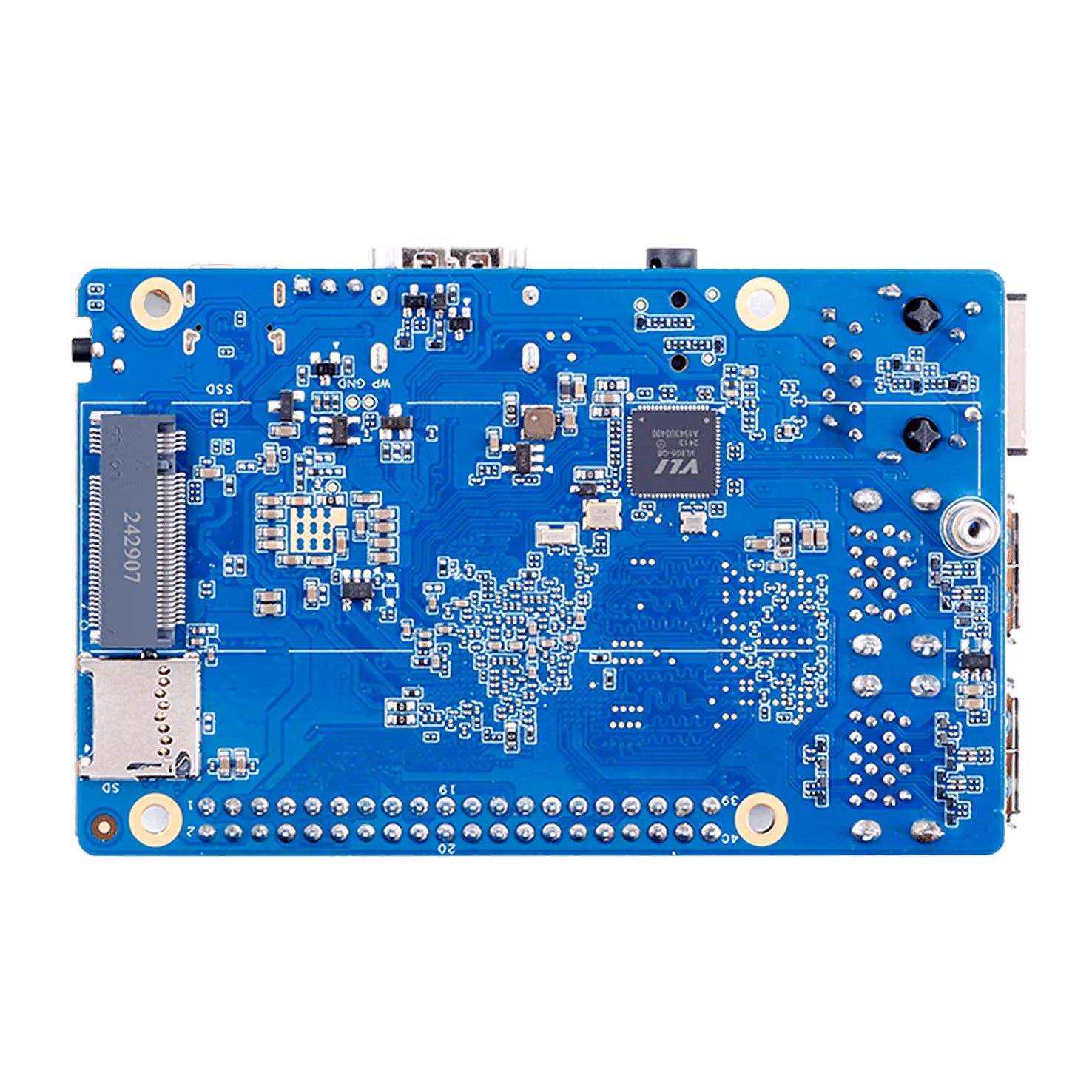 背面にはHDMI、Type-C電源、イヤホンジャック、LANポートが配置されています。