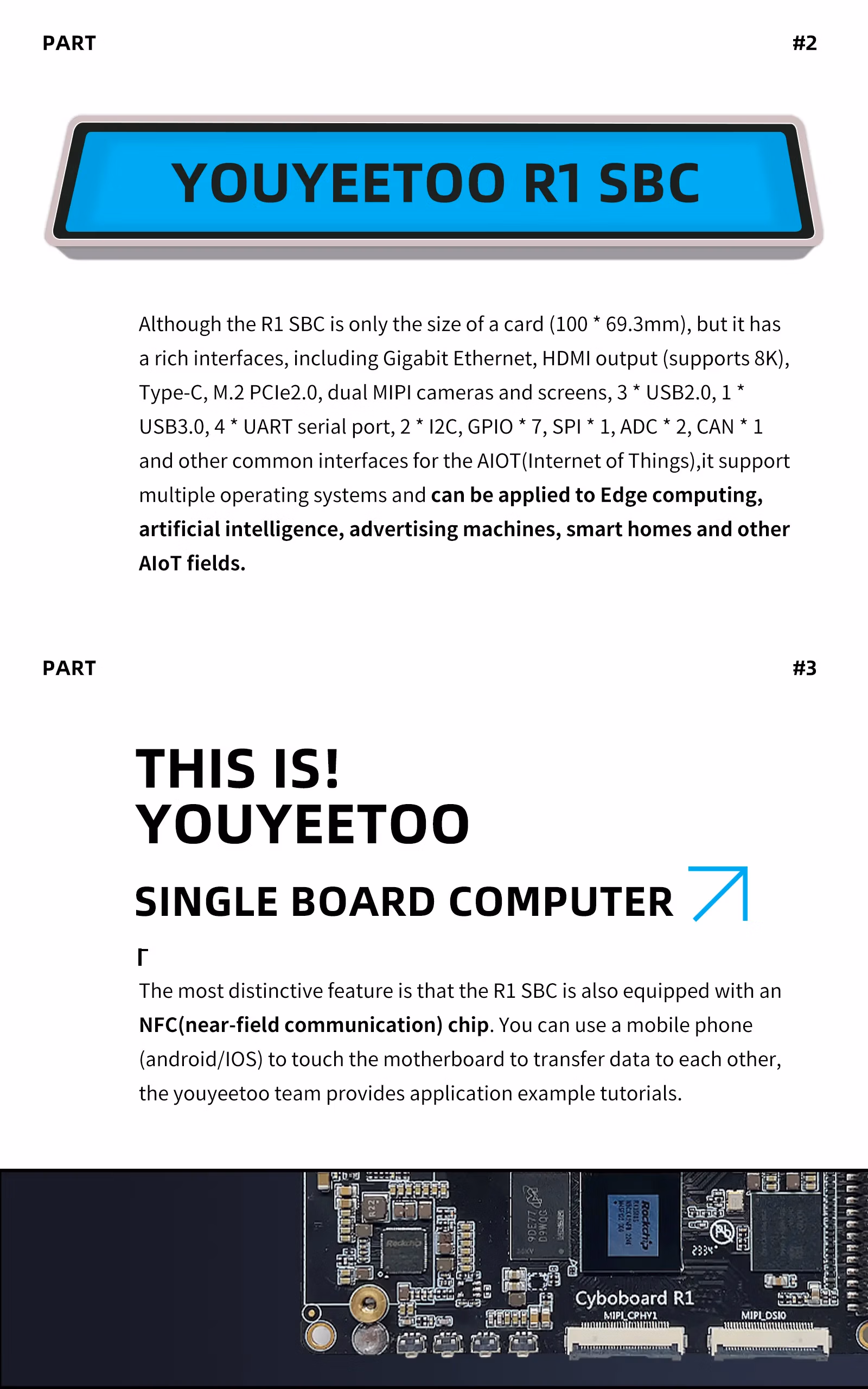 youyeetoo R1 基板上面