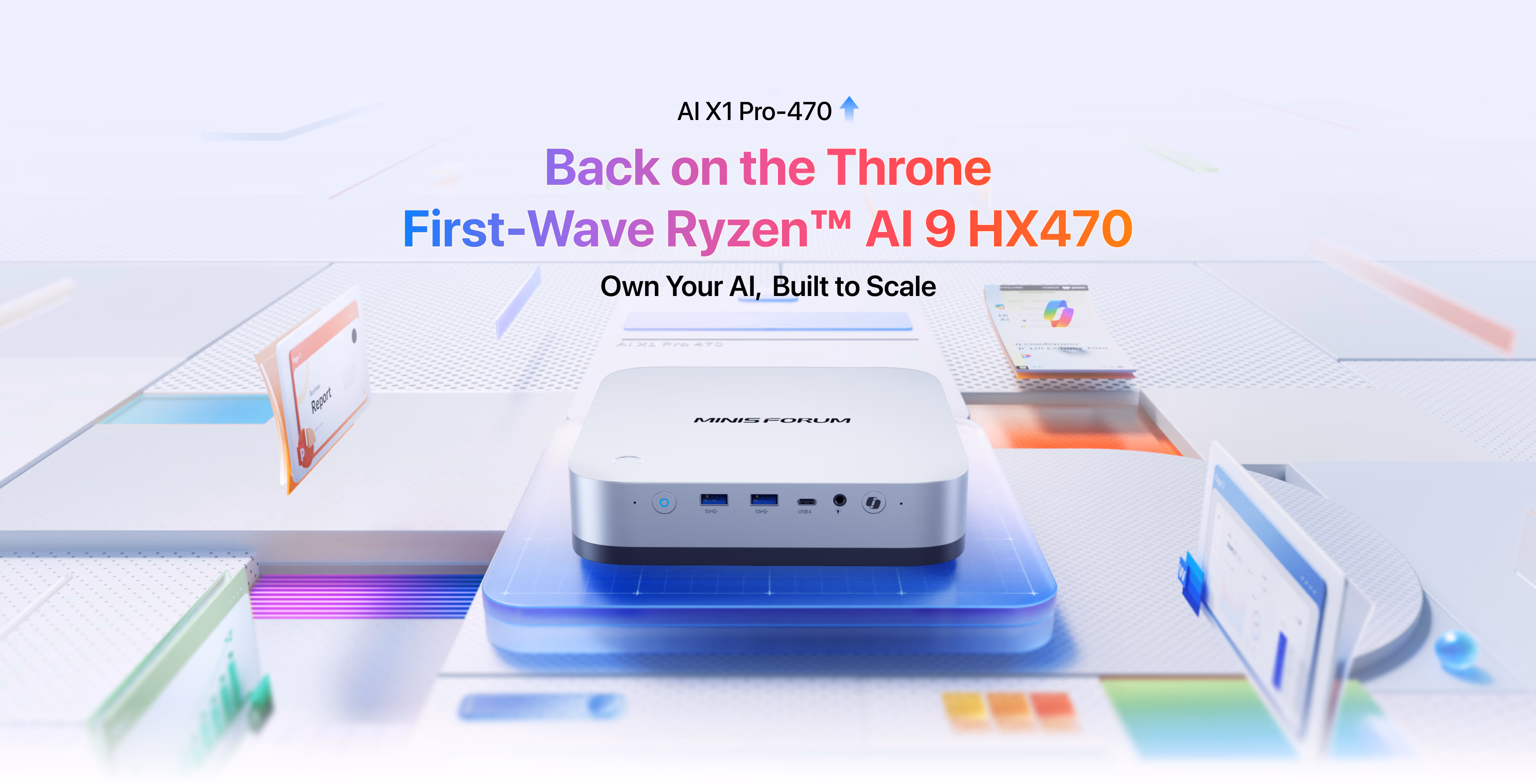 MINISFORUM AI X1 Pro-470：86 TOPS NPU搭載のCopilot+対応ミニPC